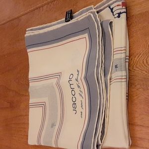 Vtg Jacomo Silk Scarf Italy 33"×33"L